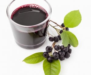organic juice from aronia
